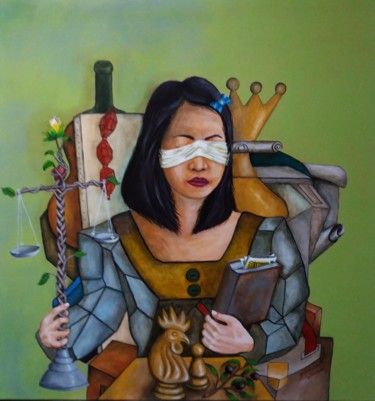 Картина под названием "Judge no one" - Francis Eric Dimarucut, Подлинное произведение искусства, Акрил