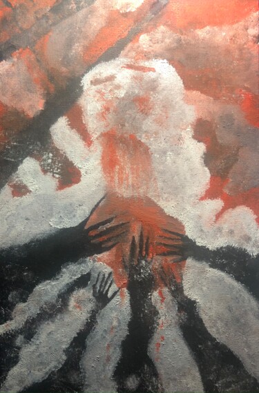Картина под названием "Voler des rêves" - Hideo Fukushima, Подлинное произведение искусства, Масло