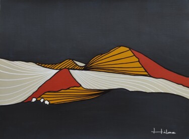 Peinture intitulée "OSTREAlinea 1" par Hilaé, Œuvre d'art originale, Acrylique Monté sur Autre panneau rigide