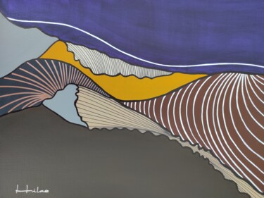 Картина под названием "OSTREAlinea 10" - Hilaé, Подлинное произведение искусства, Акрил Установлен на Другая жесткая панель