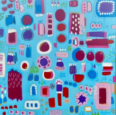 Peinture intitulée "Candy Shop" par Hilary Done, Œuvre d'art originale, Acrylique