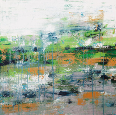 Картина под названием "Asthenosphere 8" - Hilary Winfield, Подлинное произведение искусства, Акрил Установлен на Деревянная…