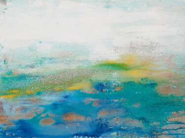Картина под названием "Saltwater 9" - Hilary Winfield, Подлинное произведение искусства, Акрил Установлен на Деревянная рама…