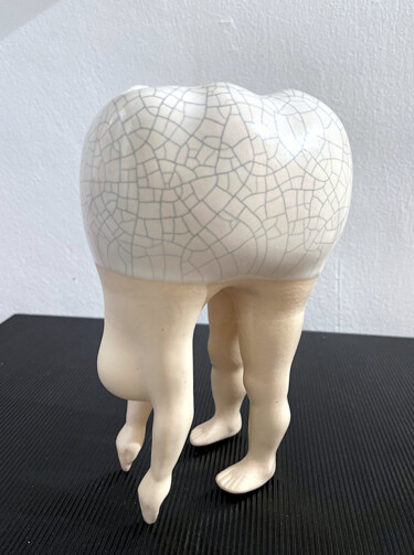Sculpture titled "Artistic Tooth III" by Hilbertas Jatkevicius, Original Artwork, Ceramics