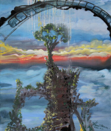 Pittura intitolato "Arbre Imaginaire" da Hilda Garman, Opera d'arte originale, Olio