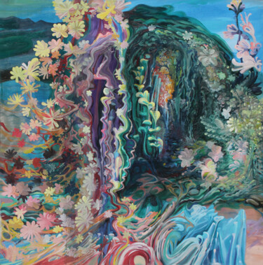 Pintura titulada "SORTIE DE LA CAVERNE" por Hilda Garman, Obra de arte original, Oleo Montado en Bastidor de camilla de made…