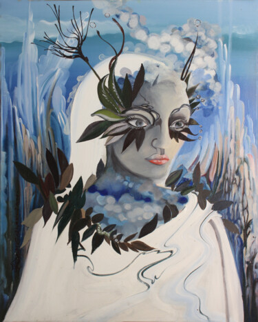 제목이 "PORTRAIT DE ANNE BU…"인 미술작품 Hilda Garman로, 원작, 기름 나무 들것 프레임에 장착됨