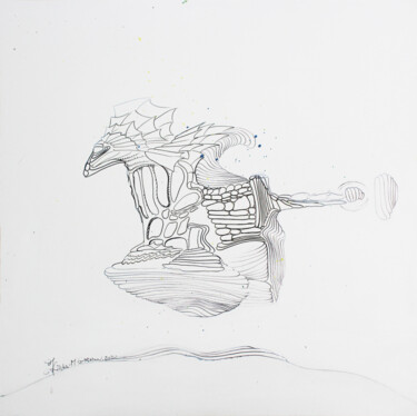 Pintura titulada "Dragounet" por Hilda Garman, Obra de arte original, Rotulador Montado en Bastidor de camilla de madera