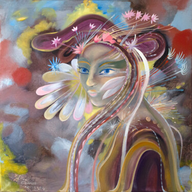 Картина под названием "CARDAMONIA" - Hilda Garman, Подлинное произведение искусства, Масло