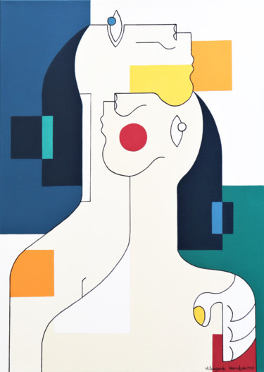 Картина под названием "Consolation II" - Hildegarde Handsaeme, Подлинное произведение искусства, Акрил Установлен на Алюминий