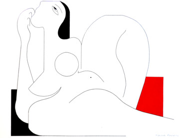Dessin intitulée "Féminine Concept wi…" par Hildegarde Handsaeme, Œuvre d'art originale, Encre