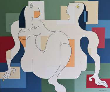 Painting titled "Fidelis" by Hildegarde Handsaeme, Original Artwork, Acrylic Mounted on Aluminium