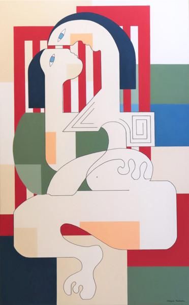 Pintura intitulada "Amourette" por Hildegarde Handsaeme, Obras de arte originais, Acrílico