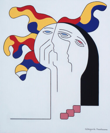 Картина под названием "Délicieusement Déra…" - Hildegarde Handsaeme, Подлинное произведение искусства, Акрил Установлен на А…