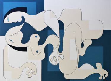 Painting titled "Passion" by Hildegarde Handsaeme, Original Artwork, Acrylic Mounted on Aluminium