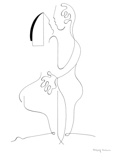 Dessin intitulée "Physical attraction" par Hildegarde Handsaeme, Œuvre d'art originale, Encre