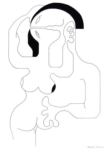 Drawing titled "Tendrement" by Hildegarde Handsaeme, Original Artwork, Other