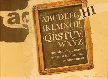"Alphabet 3" başlıklı Tablo Hillel tarafından, Orijinal sanat, Akrilik Ahşap panel üzerine monte edilmiş