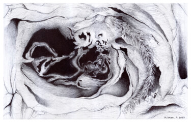 Desenho intitulada "Black to White #4" por Hilman Hendarsyah, Obras de arte originais, Canetac de aerossol