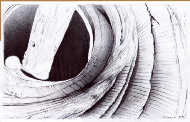 Desenho intitulada "Black to White #9" por Hilman Hendarsyah, Obras de arte originais, Canetac de aerossol