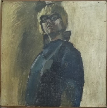 Pittura intitolato "Self Portrait." da Hilary Mullany, Opera d'arte originale