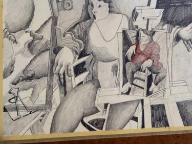 Drawing titled "Talking." by Hilary Mullany, Original Artwork, Conté