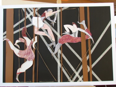 Painting titled "Acrobats No 1." by Hilary Mullany, Original Artwork, Other