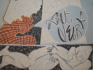 Dessin intitulée "Poster no 5." par Hilary Mullany, Œuvre d'art originale, Pastel