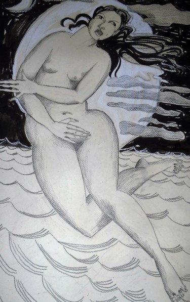 Drawing titled "Venus.1." by Hilary Mullany, Original Artwork, Ink