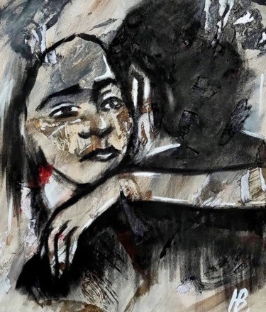 Peinture intitulée "The Last Embrace" par Hind Boucherit, Œuvre d'art originale, Acrylique