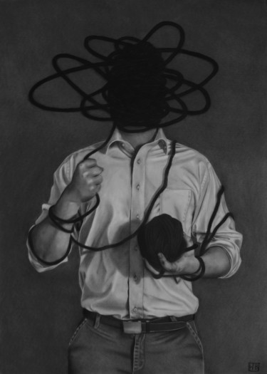 Drawing titled "0003" by Hiperblackart, Original Artwork, Charcoal