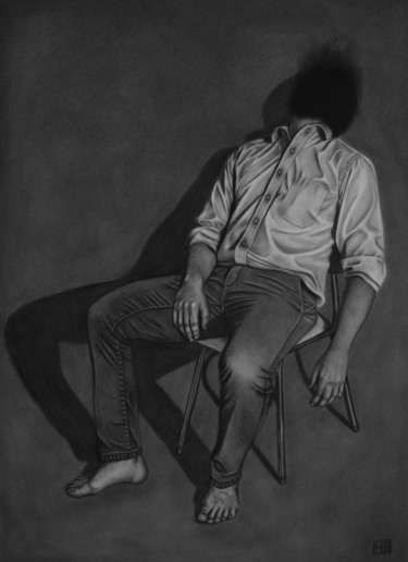 Drawing titled "0018" by Hiperblackart, Original Artwork, Charcoal