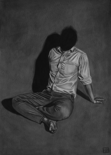 Drawing titled "0064" by Hiperblackart, Original Artwork, Charcoal