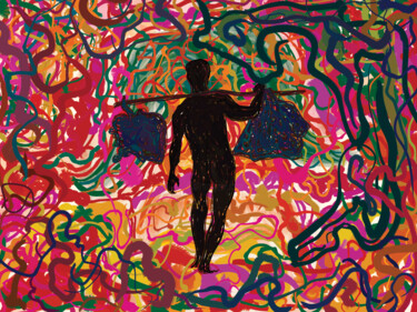 Digitale Kunst mit dem Titel "Resolute Odyssey" von Jaxon Langley, Original-Kunstwerk, Digitale Malerei