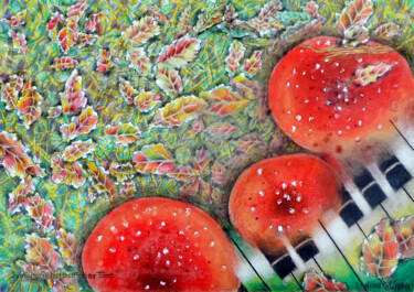 Malerei mit dem Titel "79 Symphonie herbst…" von Hipplers-Eberart, Original-Kunstwerk, Pastell Auf Plexiglas montiert