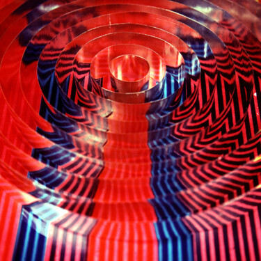 Fotografie mit dem Titel "46 Ringe rot/blau" von Hipplers-Eberart, Original-Kunstwerk, Analog Fotografie