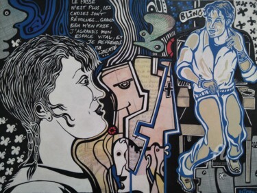 Pintura titulada "LE PASSÉ N'EST PLUS…" por Hippo, Obra de arte original, Collages