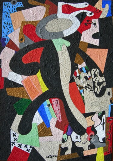 Peinture intitulée "ILLUSTRATION SUR PA…" par Hippo, Œuvre d'art originale, Acrylique