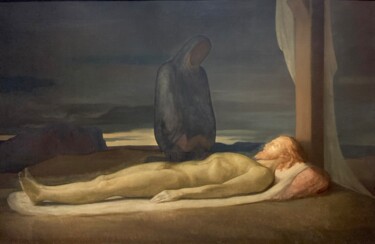Pintura intitulada "Pietà" por Hippolyte Flandrin, Obras de arte originais, Óleo