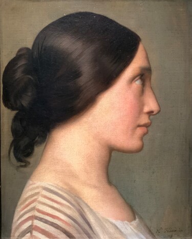 Peinture intitulée "La Florentine" par Hippolyte Flandrin, Œuvre d'art originale, Huile