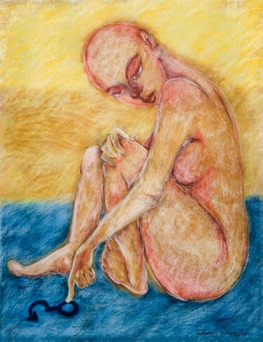 Dibujo titulada "The System is shut" por Hiranya R, Obra de arte original, Pastel