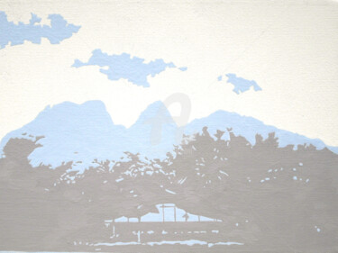 Painting titled "kalalea - blue" by Hiromi Ozaki, Original Artwork, Oil