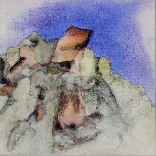 Painting titled "arthur's rock" by Hiromi Ozaki, Original Artwork