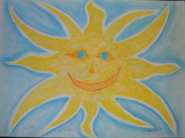 Zeichnungen mit dem Titel ""le sourire du sole…" von Sébastien Richardet, Original-Kunstwerk, Pastell