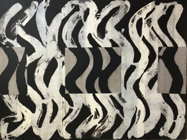 Картина под названием "Mouvement fauve" - Hiroyuki Moriyama, Подлинное произведение искусства, Акрил Установлен на Деревянна…