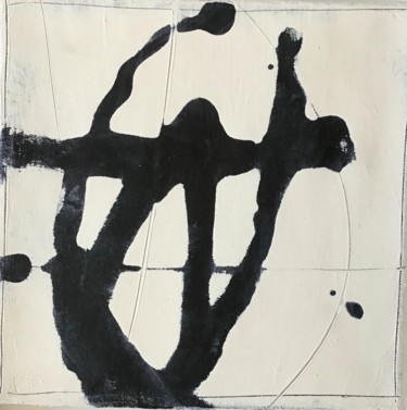 Картина под названием "Calligraphie" - Hiroyuki Moriyama, Подлинное произведение искусства, Акрил Установлен на Деревянная р…