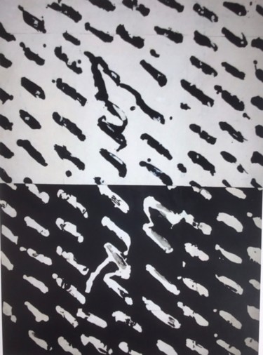 Peinture intitulée "Domino" par Hiroyuki Moriyama, Œuvre d'art originale, Acrylique Monté sur Châssis en bois