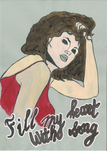 Peinture intitulée "fill-my-heart-with-…" par Jill Summer, Œuvre d'art originale