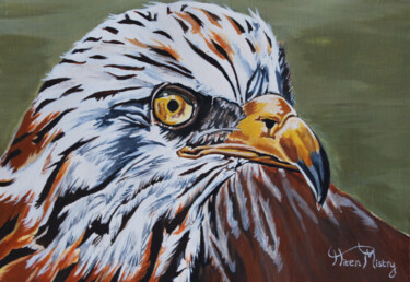 Painting titled "eagle view" by Hiten Mistry, Original Artwork, Acrylic