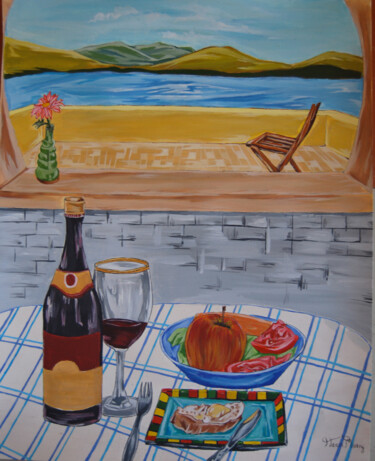 Painting titled "Indulging summer" by Hiten Mistry, Original Artwork, Acrylic